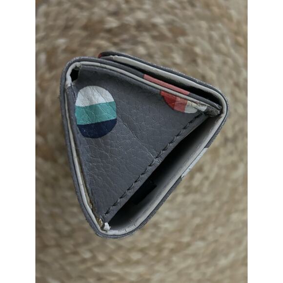 FOSSIL Glasses Sunglasses Case w/Magnetic Closure Gray w/Multicolor Dots - Picture 5 of 8